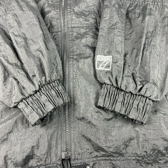 VTG Logo 7 Orlando Magic Jacket Adult Medium Black Full Zip Hooded Windbreaker - Picture 4 of 16